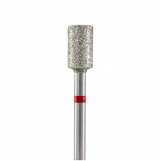 Алмазная фреза (цилиндр), D5, L080, мягкая красная, 856.104.107.080.050  (Казань, "Кристалл")