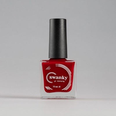 Swanky Stamping, Лак для стемпинга №007 - Красный (10 мл)