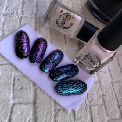 Swanky Stamping, Лак для стемпинга S60 - Хамелеон изумруд (6 мл)