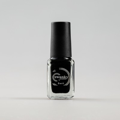 Swanky Stamping, Лак для стемпинга S01 - Черный (6 мл)
