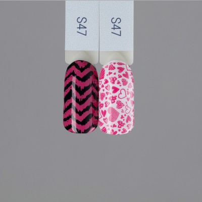 Swanky Stamping, Лак для стемпинга S47 - Ярко-розовый (6 мл)
