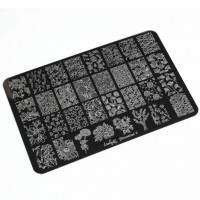 Пластина для стемпинга Lesly 9,5х14,5см - Flowerbed 2
