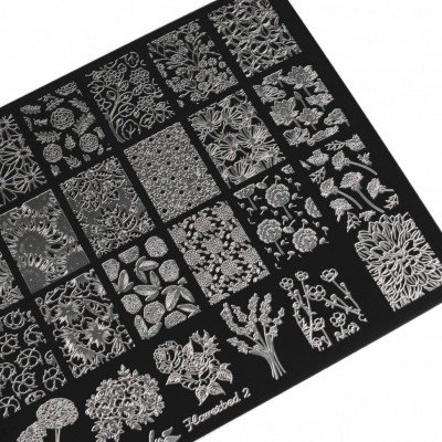 Пластина для стемпинга Lesly 9,5х14,5см - Flowerbed 2