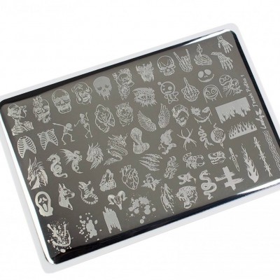 Пластина для стемпинга Lesly 8x12см - Trash Polka 1