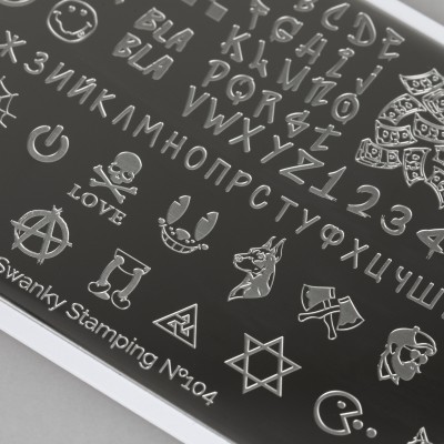 Пластина для стемпинга Swanky №104